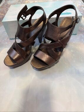 Maurices Stylish Women's Brown Strappy High-Heel Sandals 8